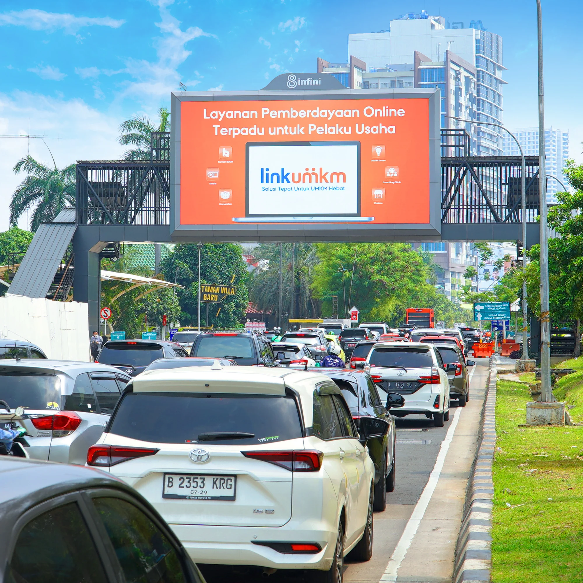 LED Videotron JPO Metropolitan Mall Bekasi, Bekasi – 8infiniooh